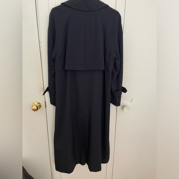SOLD Vintage 100% wool navy trench coat - Picture 8 of 9